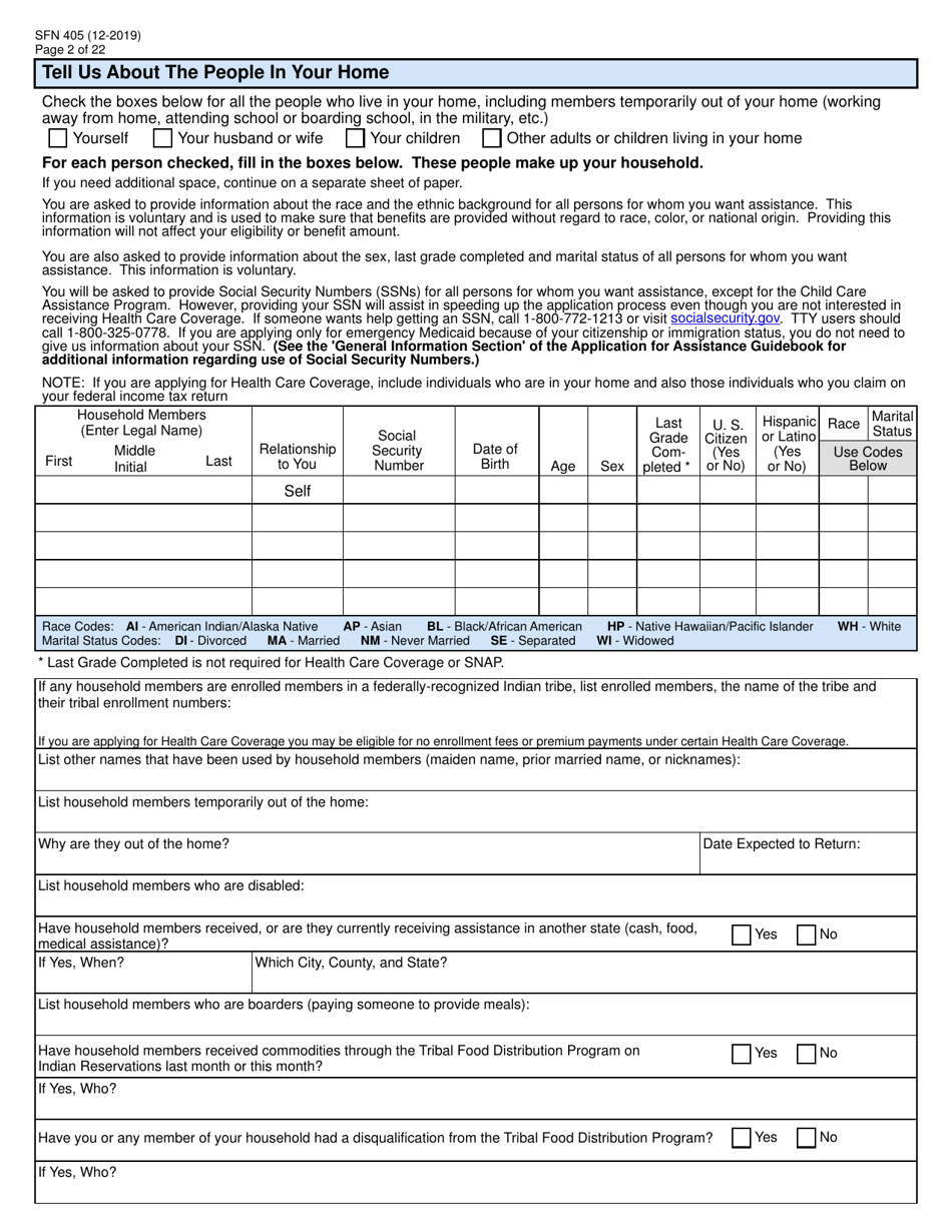 Form SFN405 Application for Assistance - North Dakota, Page 4