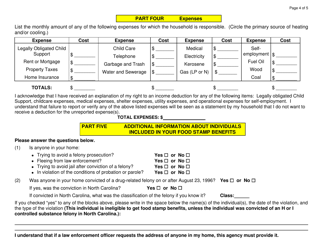 Form DSS8207-SSI Ssi/ Food Stamp Application - North Carolina, Page 4