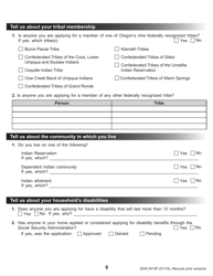 Form DHS0415F Application for Services - Oregon, Page 12