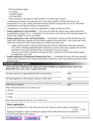 Form DHS0415F Application for Services - Oregon, Page 19