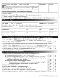 Form DHS0415F Application for Services - Oregon, Page 3