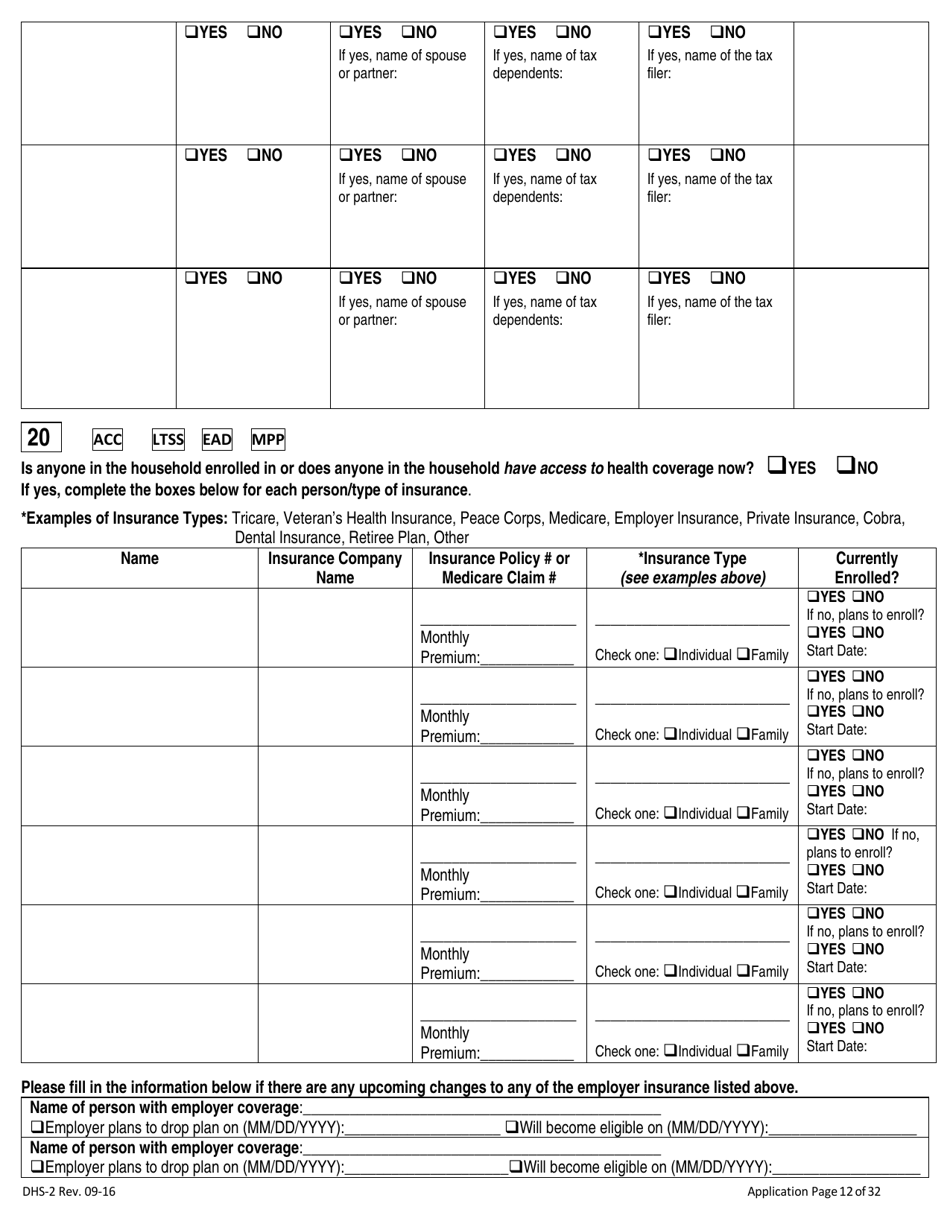 Form DHS-2 Application for Assistance - Rhode Island, Page 16