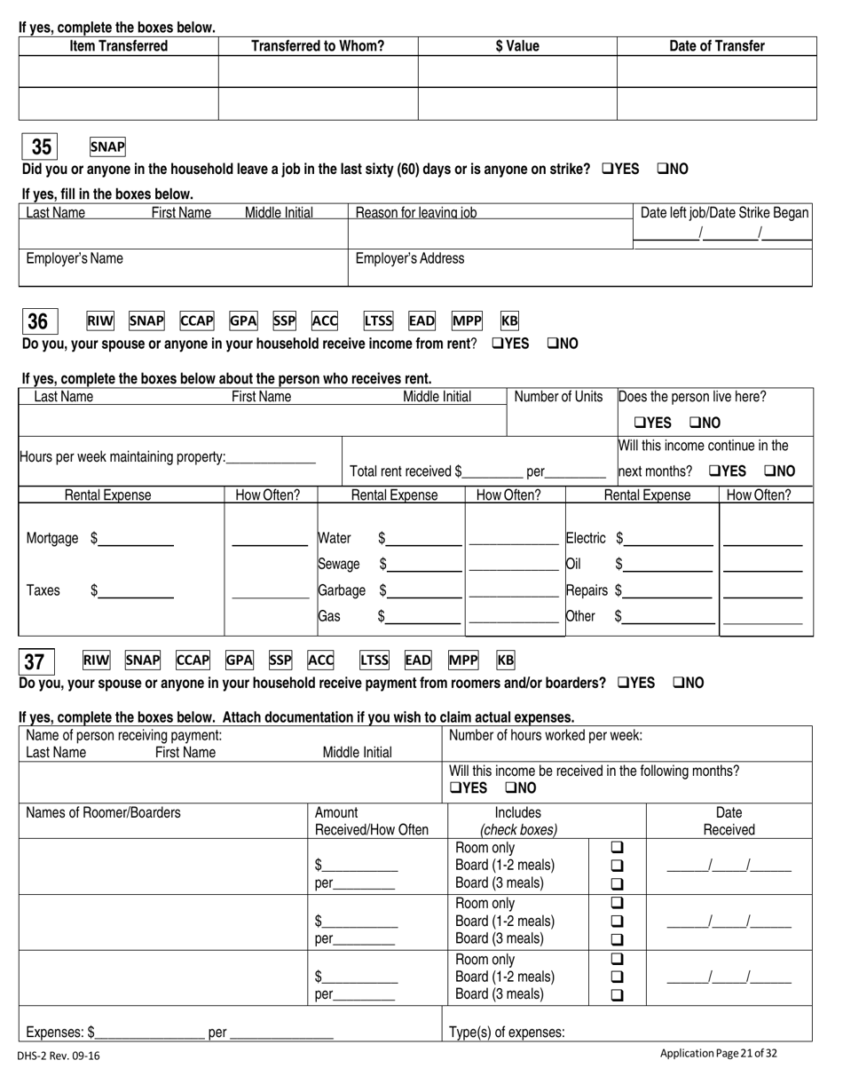 Form DHS2 Fill Out, Sign Online and Download Printable PDF, Rhode