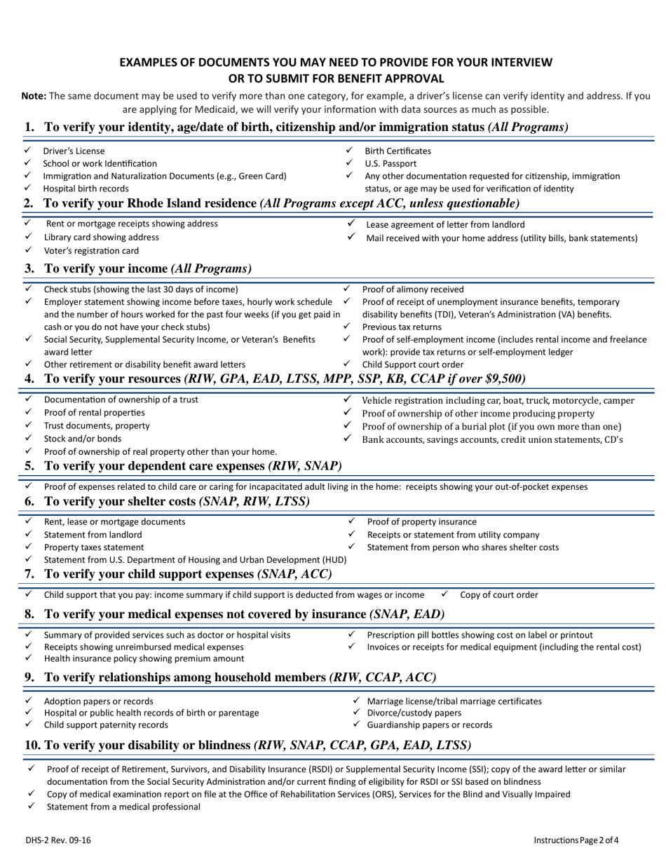 Form Dhs 2 Fill Out Sign Online And Download Printable Pdf Rhode Island Templateroller 6701