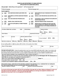 Form DHS-2 Application for Assistance - Rhode Island, Page 5