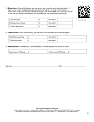 Form DWS-ESD61APP Application for Snap, Financial Assistance, Child Care, and Medical Assistance - Utah, Page 20