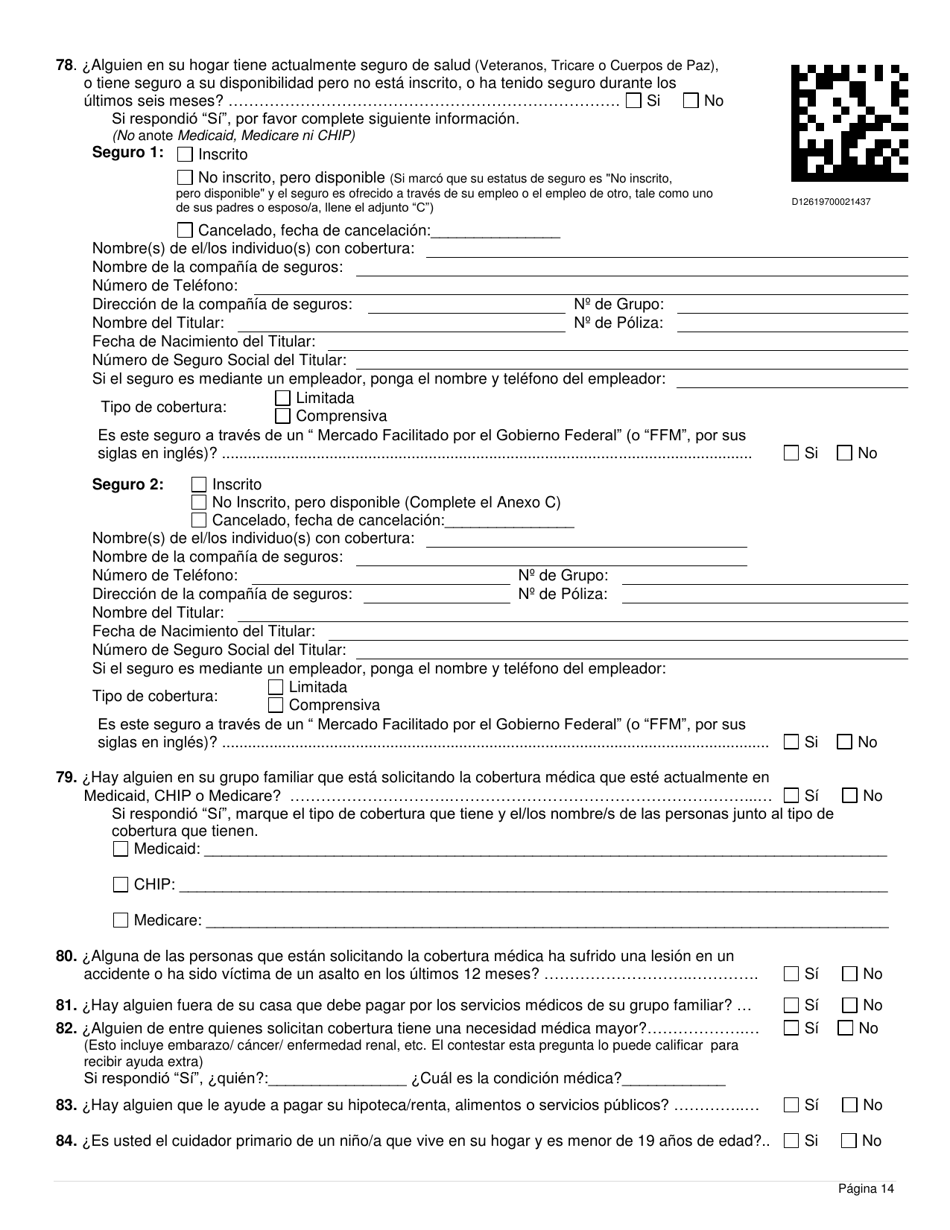 Formulario DWS-ESD61APP-SP Solicitud Para Beneficios De Snap, Financiera, De Cuidado Infantil Y Medica - Utah (Spanish), Page 14