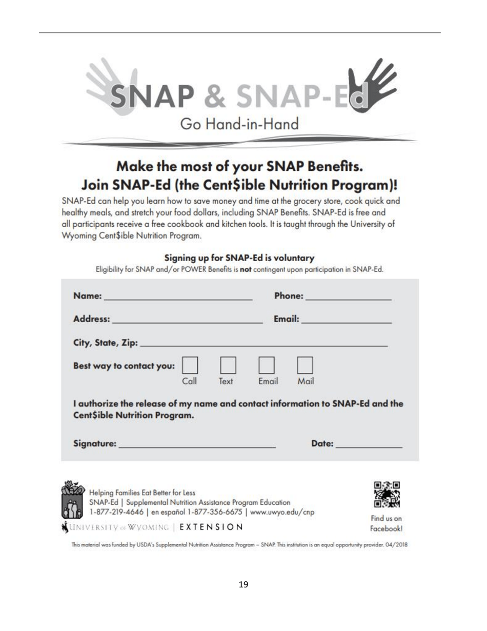 Form DFS100 Application for Assistance - Wyoming, Page 19