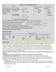 Form DFS100 Application for Assistance - Wyoming, Page 2