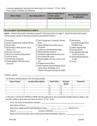 Form DFS100 Application for Assistance - Wyoming, Page 6