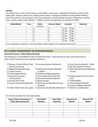 Form DFS100 Application for Assistance - Wyoming, Page 7