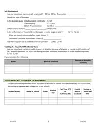 Form DFS100 Application for Assistance - Wyoming, Page 9