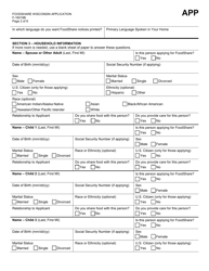 Form F-16019B Foodshare Wisconsin Application - Wisconsin, Page 2