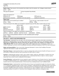 Form F-16019B Foodshare Wisconsin Application - Wisconsin, Page 7