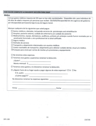 Formulario DFS100 Solicitud De Asistencia - Wyoming (Spanish), Page 11