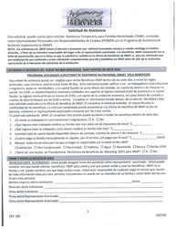Formulario DFS100 Solicitud De Asistencia - Wyoming (Spanish)