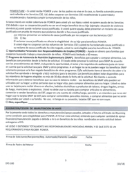 Formulario DFS100 Solicitud De Asistencia - Wyoming (Spanish), Page 3