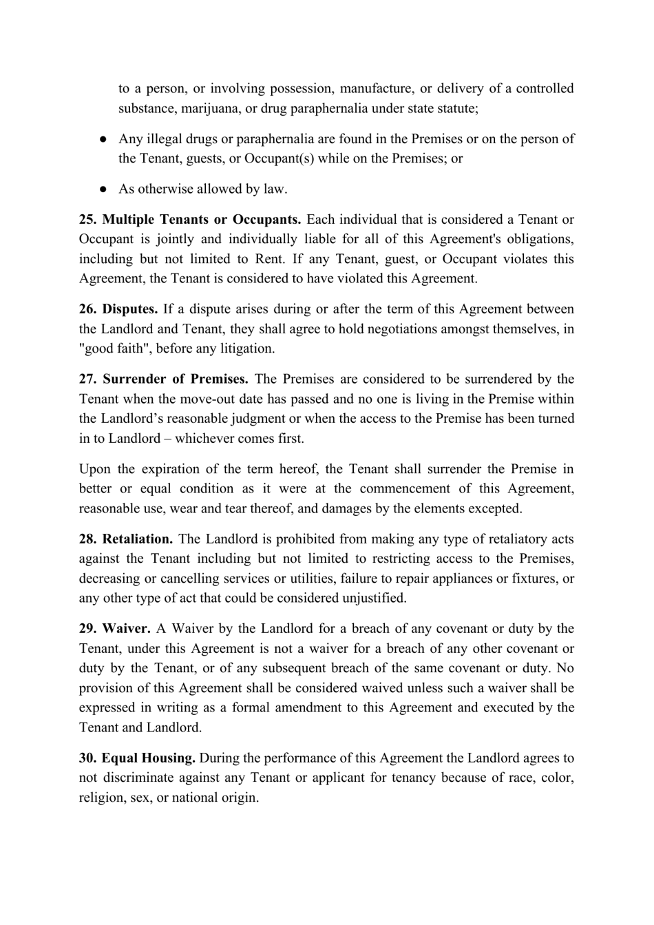 Residential Lease Agreement Template - Ohio, Page 7