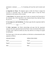 Livestock Lease Agreement Template, Page 3