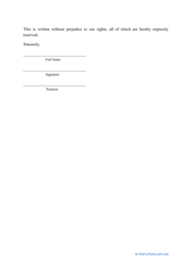Copyright Infringement Notice Template, Page 2