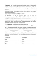 Consignment Agreement Template, Page 2