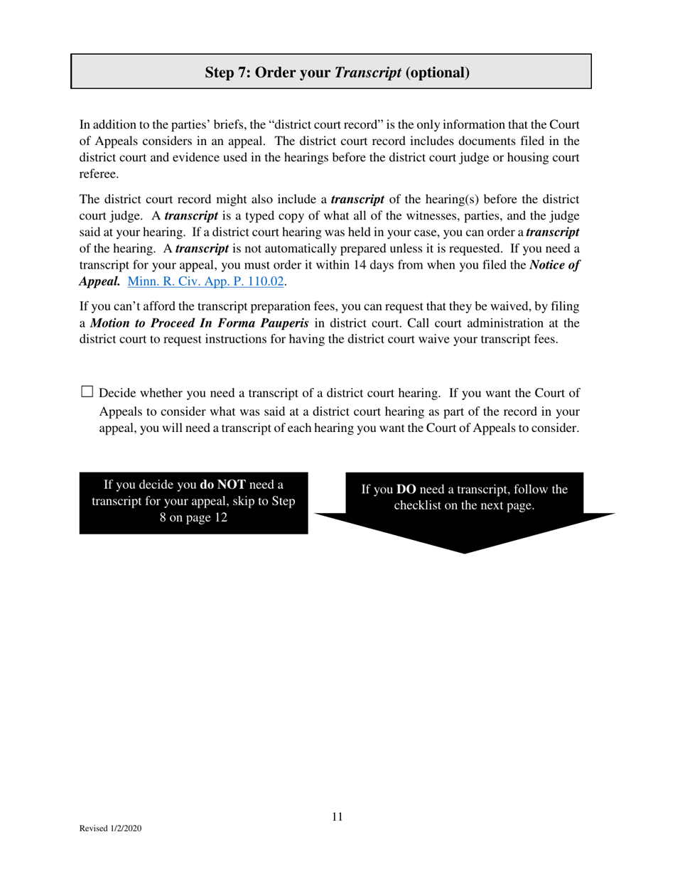 Filing an Eviction Appeal at the Minnesota Court of Appeals - Minnesota, Page 11