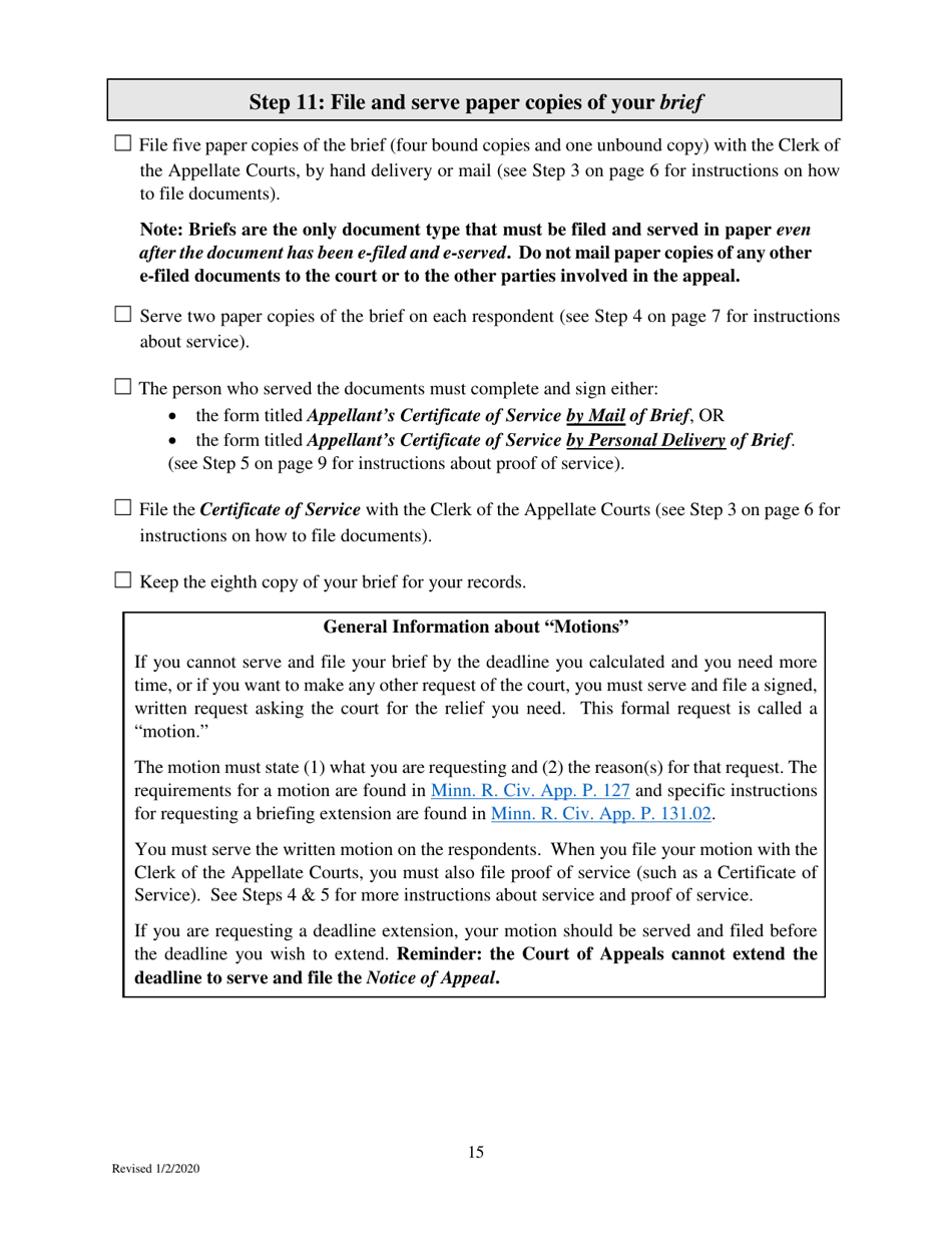 Filing an Eviction Appeal at the Minnesota Court of Appeals - Minnesota, Page 15