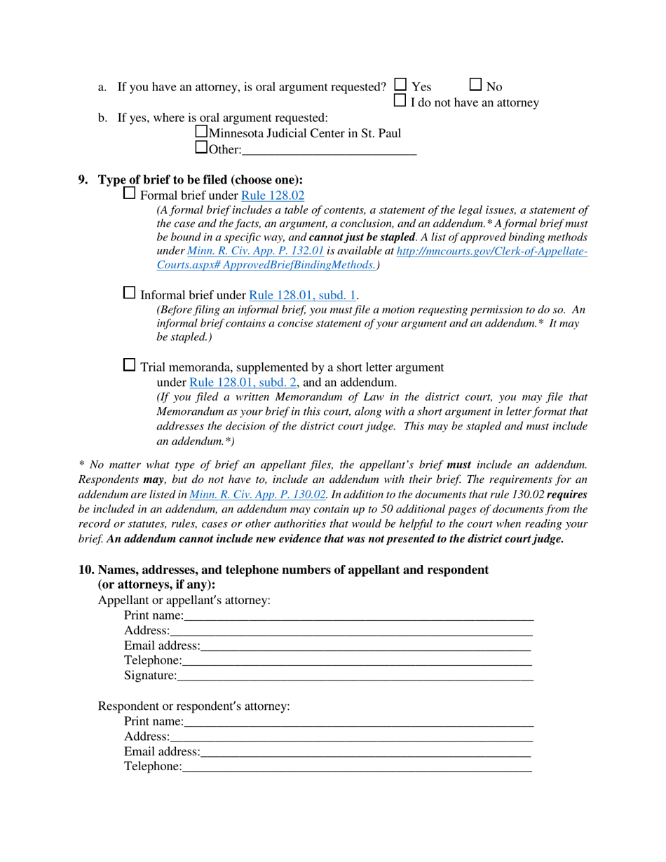 Filing an Eviction Appeal at the Minnesota Court of Appeals - Minnesota, Page 20