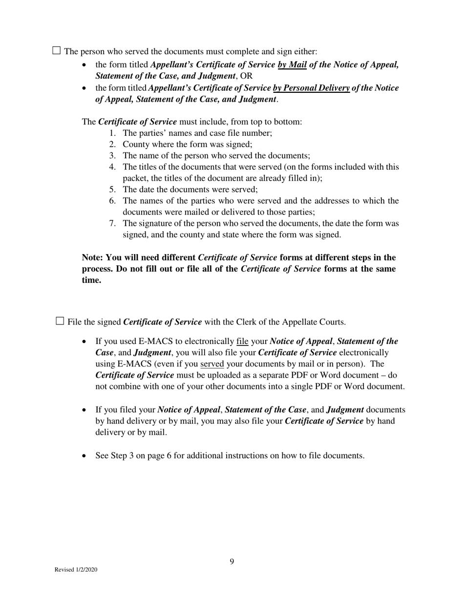 Filing an Eviction Appeal at the Minnesota Court of Appeals - Minnesota, Page 9