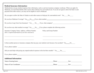 Form MED4 (06-3863) Application for Adults and Children With Long Term Care Needs - Alaska, Page 6