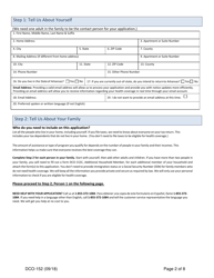 Form DCO-152 Household Health Coverage Application - Arkansas, Page 2