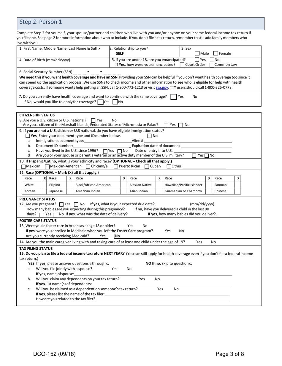 Form Dco 152 Fill Out Sign Online And Download Fillable Pdf Arkansas Templateroller 5900