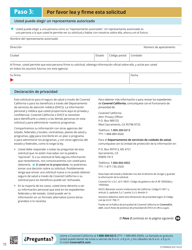 Formulario CCFRM604 Solicitud De Seguro De Salud - California (Spanish), Page 16