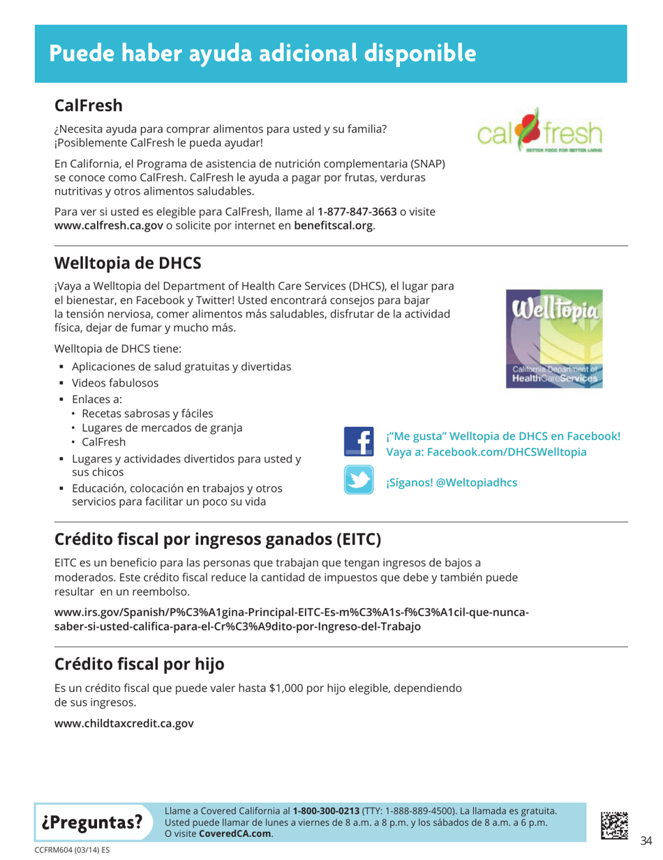 Formulario CCFRM604 Solicitud De Seguro De Salud - California (Spanish), Page 35