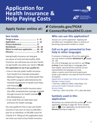Document preview: Application for Health Insurance & Help Paying Costs - Colorado