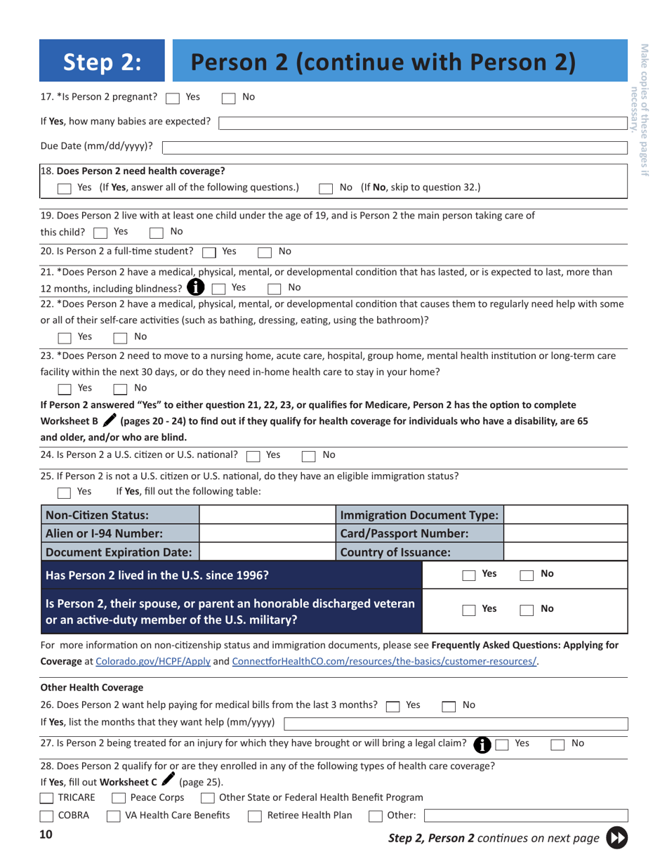 Application for Health Insurance  Help Paying Costs - Colorado, Page 13