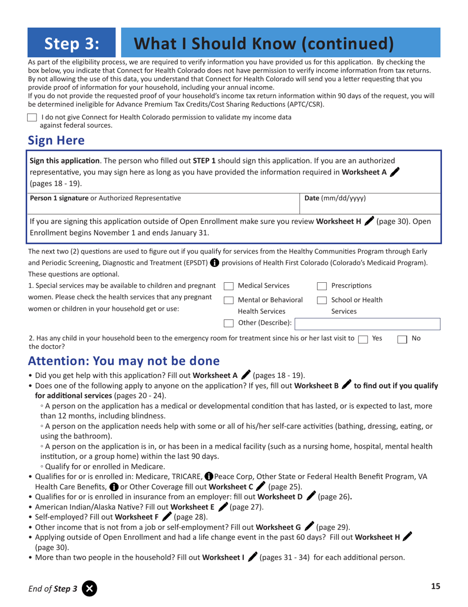 Application for Health Insurance  Help Paying Costs - Colorado, Page 18