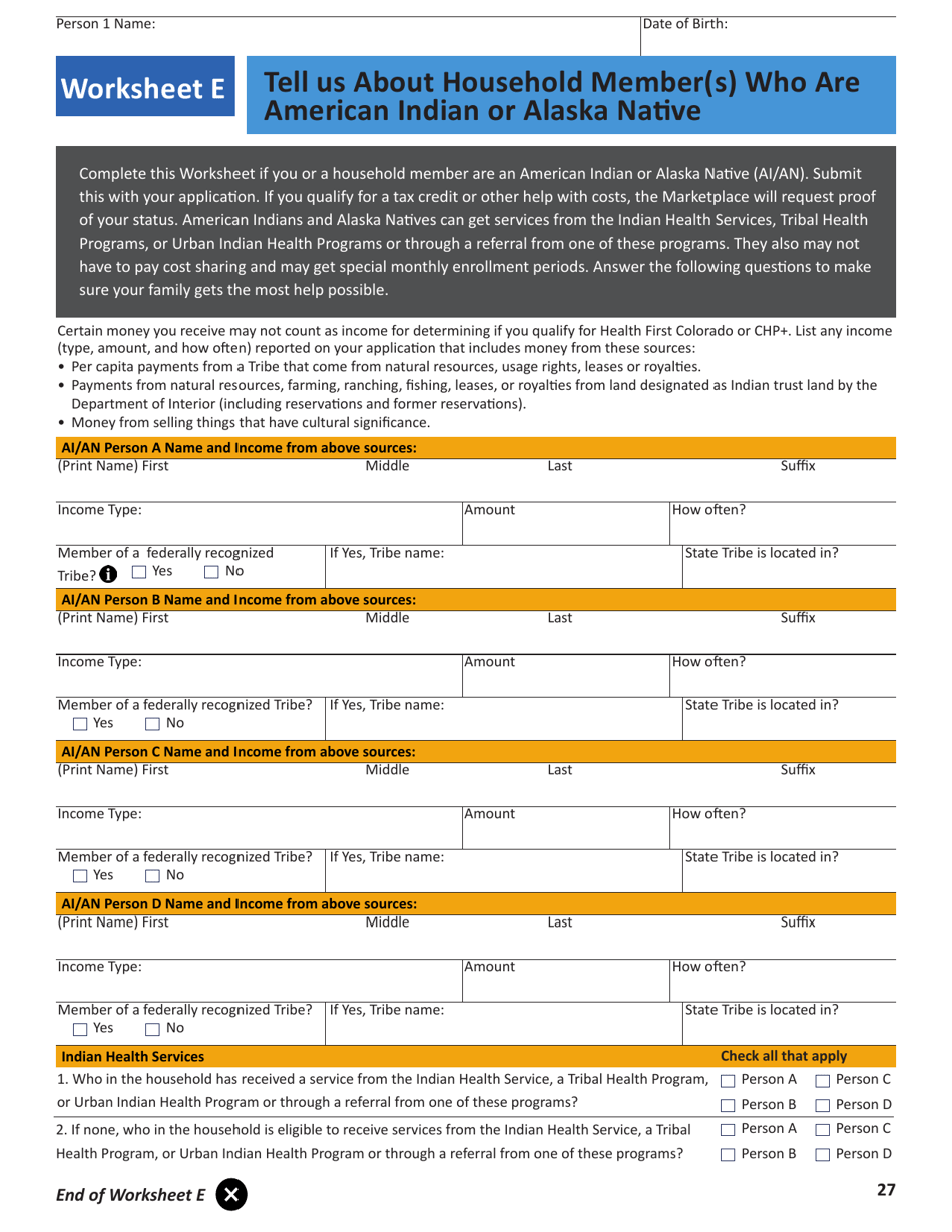 Application for Health Insurance  Help Paying Costs - Colorado, Page 30