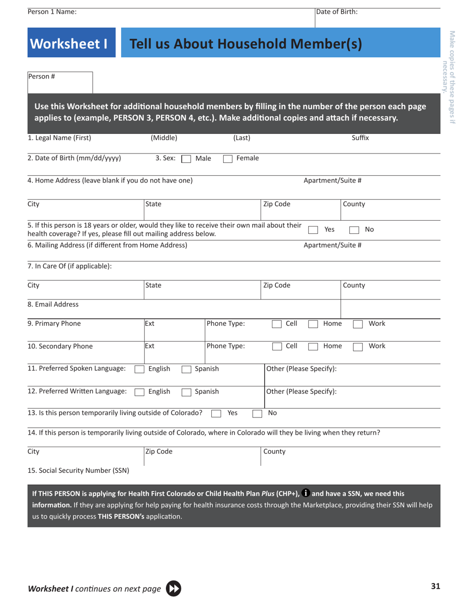 Application for Health Insurance  Help Paying Costs - Colorado, Page 34