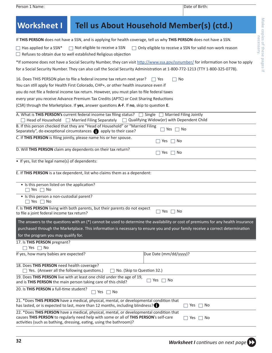 Application for Health Insurance  Help Paying Costs - Colorado, Page 35
