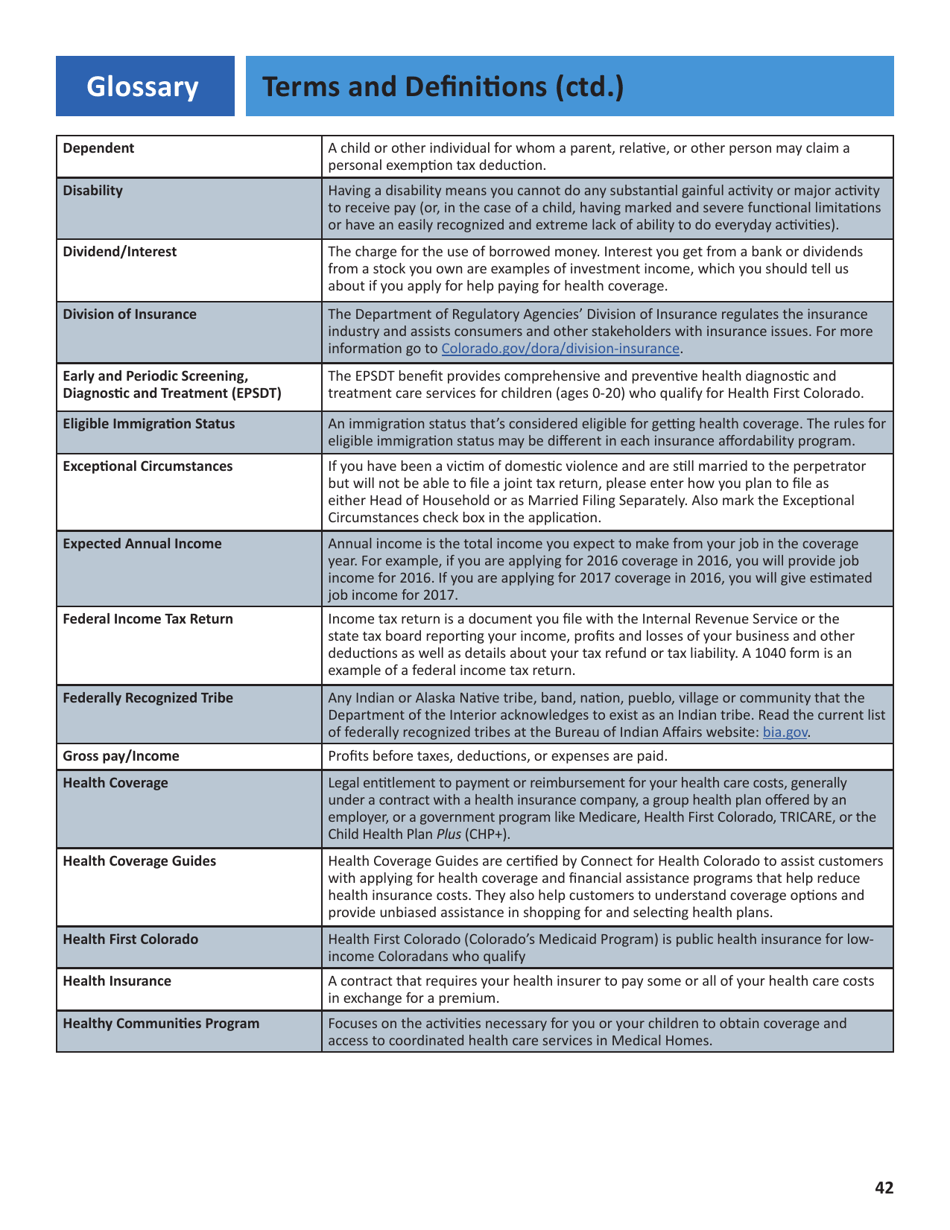 Application for Health Insurance  Help Paying Costs - Colorado, Page 45