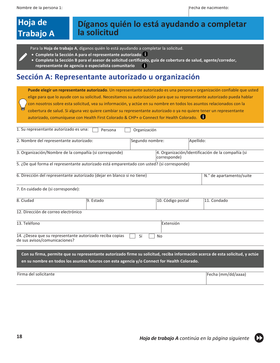 Solicitud Para El Seguro De Salud Y Ayuda Para Pagar Los Costos - Colorado (Spanish), Page 21