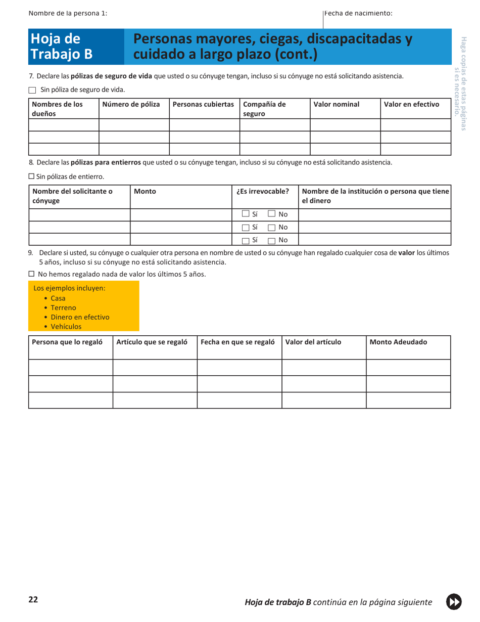 Solicitud Para El Seguro De Salud Y Ayuda Para Pagar Los Costos - Colorado (Spanish), Page 25
