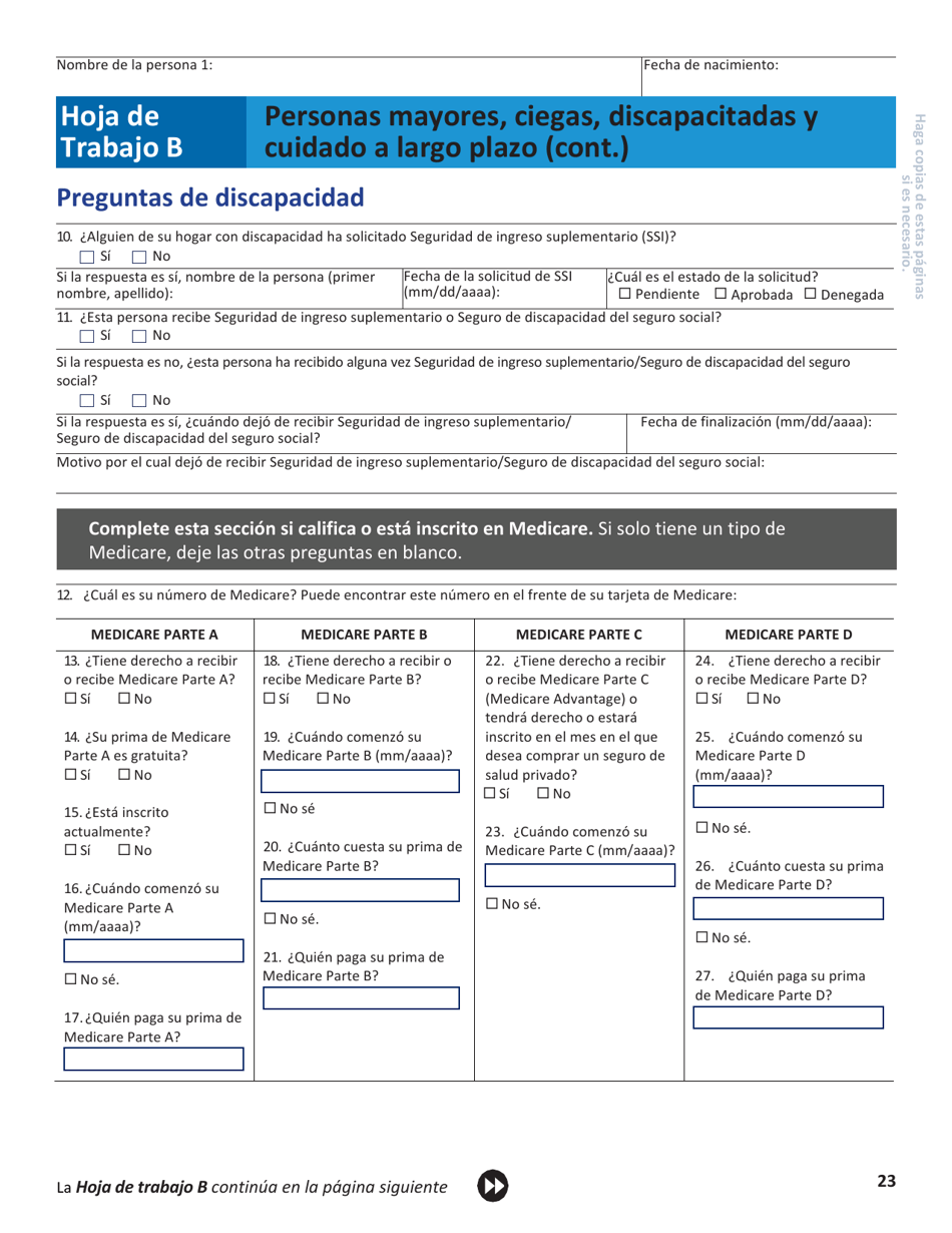 Solicitud Para El Seguro De Salud Y Ayuda Para Pagar Los Costos - Colorado (Spanish), Page 26