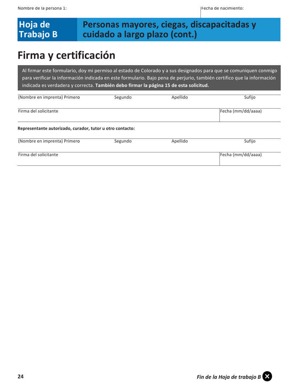 Solicitud Para El Seguro De Salud Y Ayuda Para Pagar Los Costos - Colorado (Spanish), Page 27
