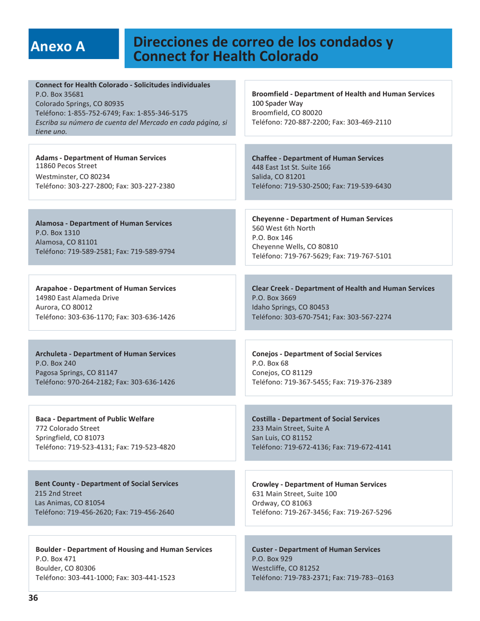 Solicitud Para El Seguro De Salud Y Ayuda Para Pagar Los Costos - Colorado (Spanish), Page 39