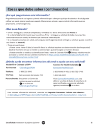 Solicitud Para El Seguro De Salud Y Ayuda Para Pagar Los Costos - Colorado (Spanish), Page 3