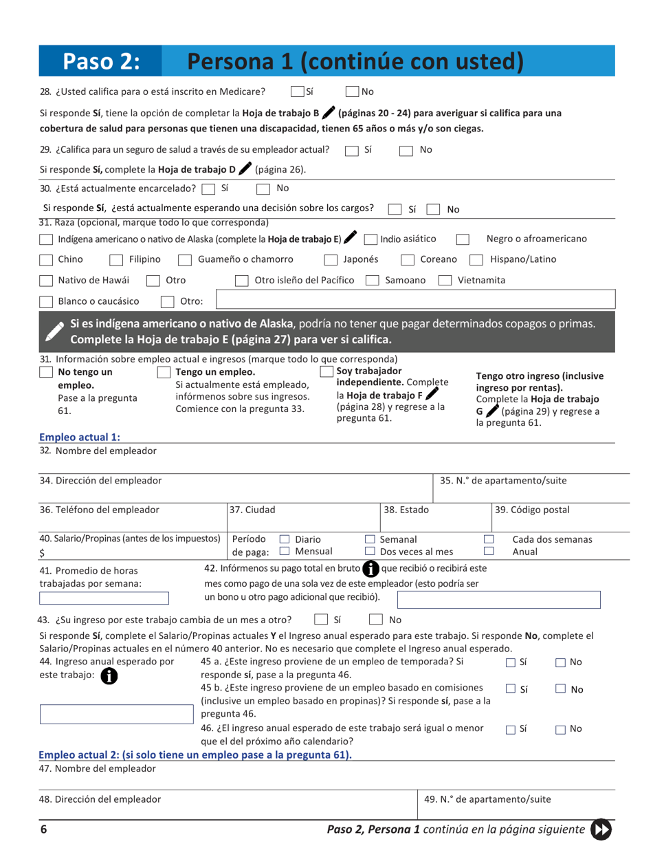 Solicitud Para El Seguro De Salud Y Ayuda Para Pagar Los Costos - Colorado (Spanish), Page 9