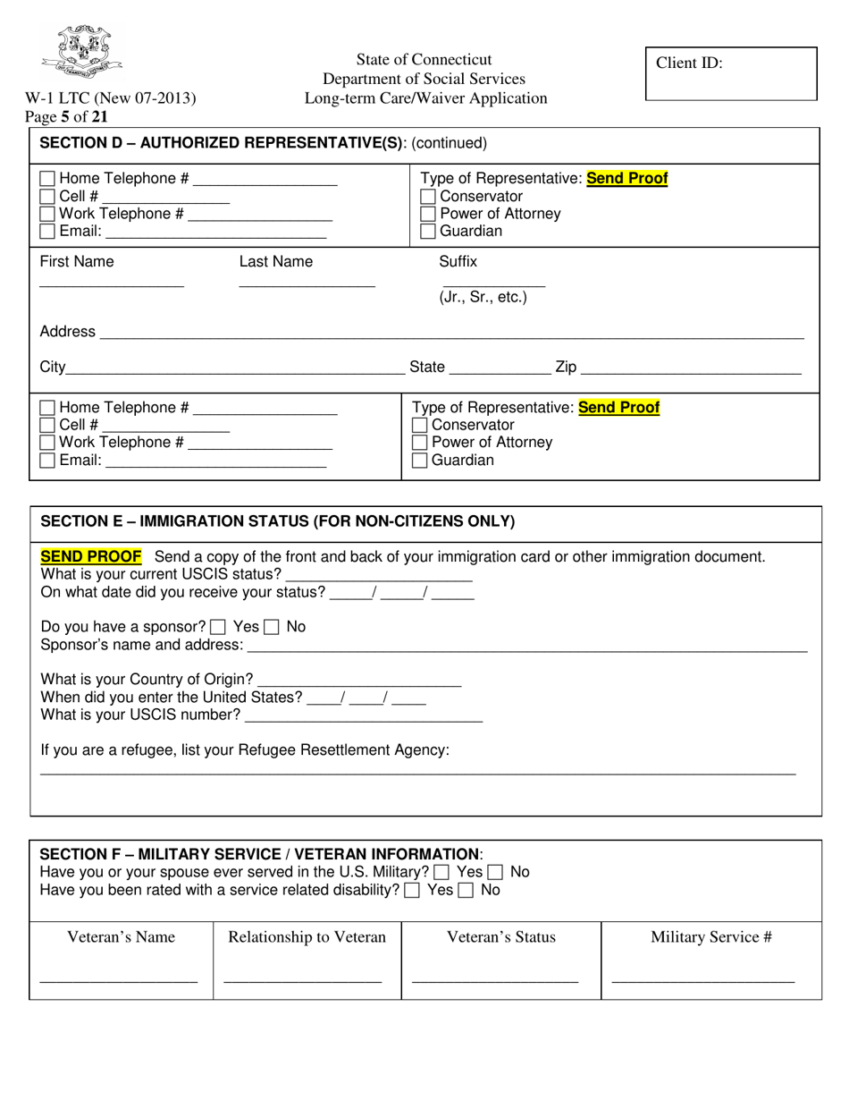 Form W-1 LTC - Fill Out, Sign Online and Download Printable PDF ...