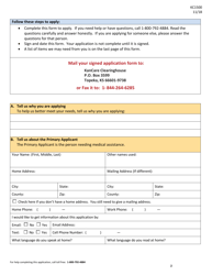 Form KC1500 Application for Medical Assistance for the Elderly and Persons With Disabilities - Kansas, Page 2